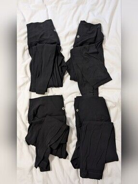 4 Black Lululemon Align Pants Bundle